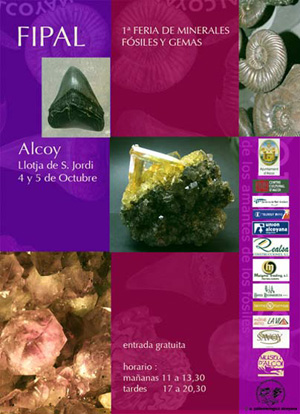 Federación Española de Mineralogía. Carteles antiguos de ferias y eventos