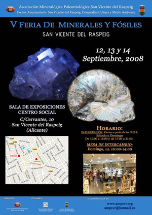 Federación Española de Mineralogía. Carteles antiguos de ferias y eventos