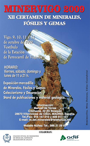 Federación Española de Mineralogía. Carteles antiguos de ferias y eventos