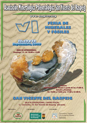 Federación Española de Mineralogía. Carteles antiguos de ferias y eventos