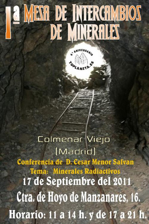 Federación Española de Mineralogía. Carteles antiguos de ferias y eventos