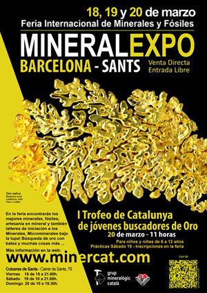 Federación Española de Mineralogía. Carteles antiguos de ferias y eventos