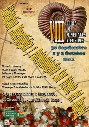 Federación Española de Mineralogía. Carteles antiguos de ferias y eventos
