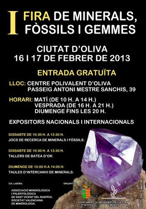 Federación Española de Mineralogía. Carteles antiguos de ferias y eventos